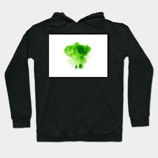 Abstract green explosion with sparks isolated on white background Hoodie